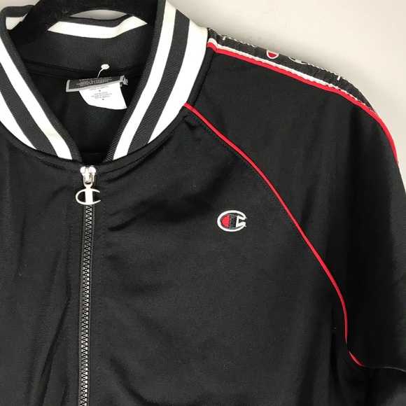 Champion Logo Track Bomber Jacket collegiate black - Picture 6 of 11